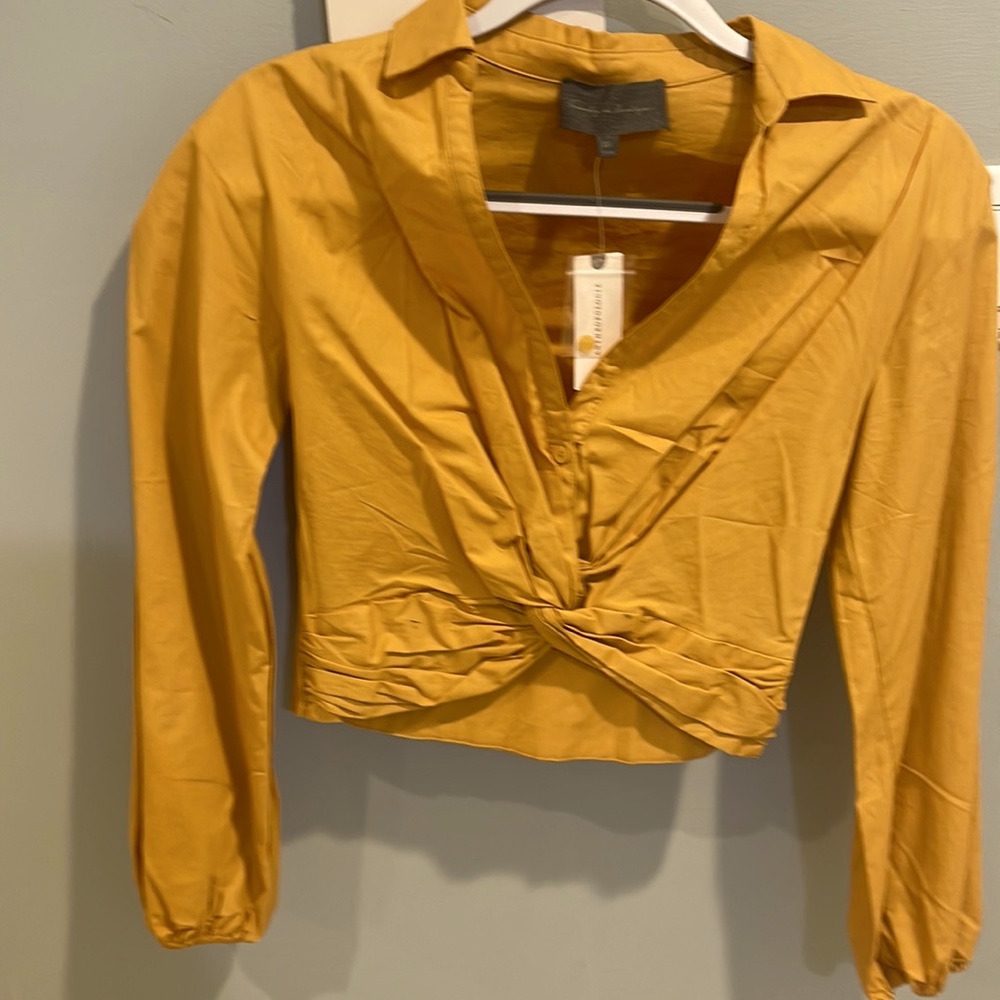 Anthropologie Sunday in Brooklyn faux wrap blouse size xxs NWT
